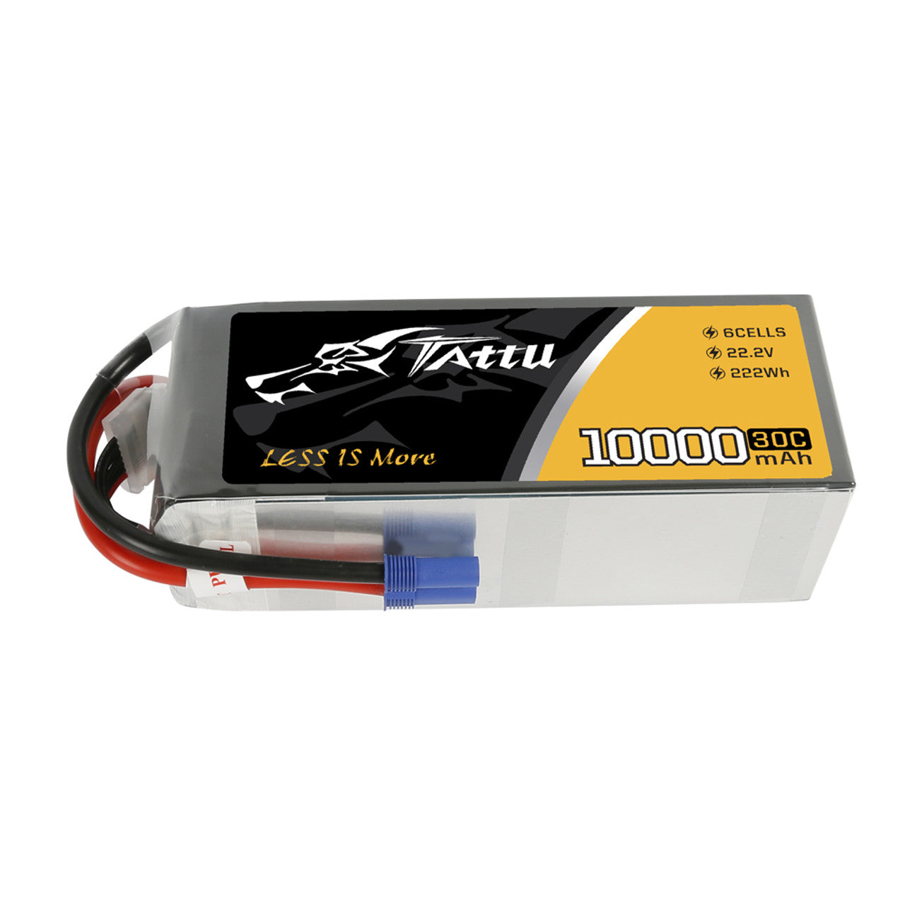 Tattu G-Tech 6S 10000mAh 30C 22.2V Lipo Battery, Tattu G-Tech 6S 10000mAh high-performance battery for drone use, featuring 30C discharge and EC5 connector.