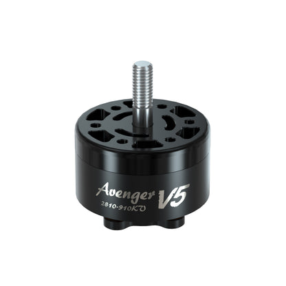 BrotherHobby Avenger V5 2810 910KV brushless motor with threaded shaft and black aluminum housing