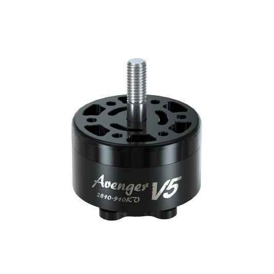 BrotherHobby Avenger V5 2810 910KV brushless motor with threaded shaft and black aluminum housing