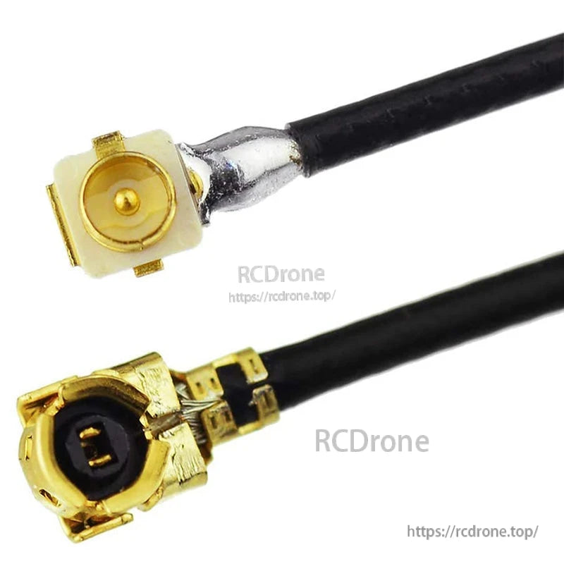 MHF1 female to IPEX1/UFL male RF pigtail cable with 1.13mm coax and gold micro connectors