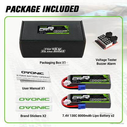 Package contents: 2 batteries, packaging box, user manual, brand stickers and voltage tester buzzer alarm