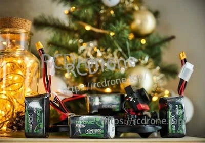 2x Ovonic FPV 4S 850mAh 80C LiPo Battery set with XT30 connectors and balance leads