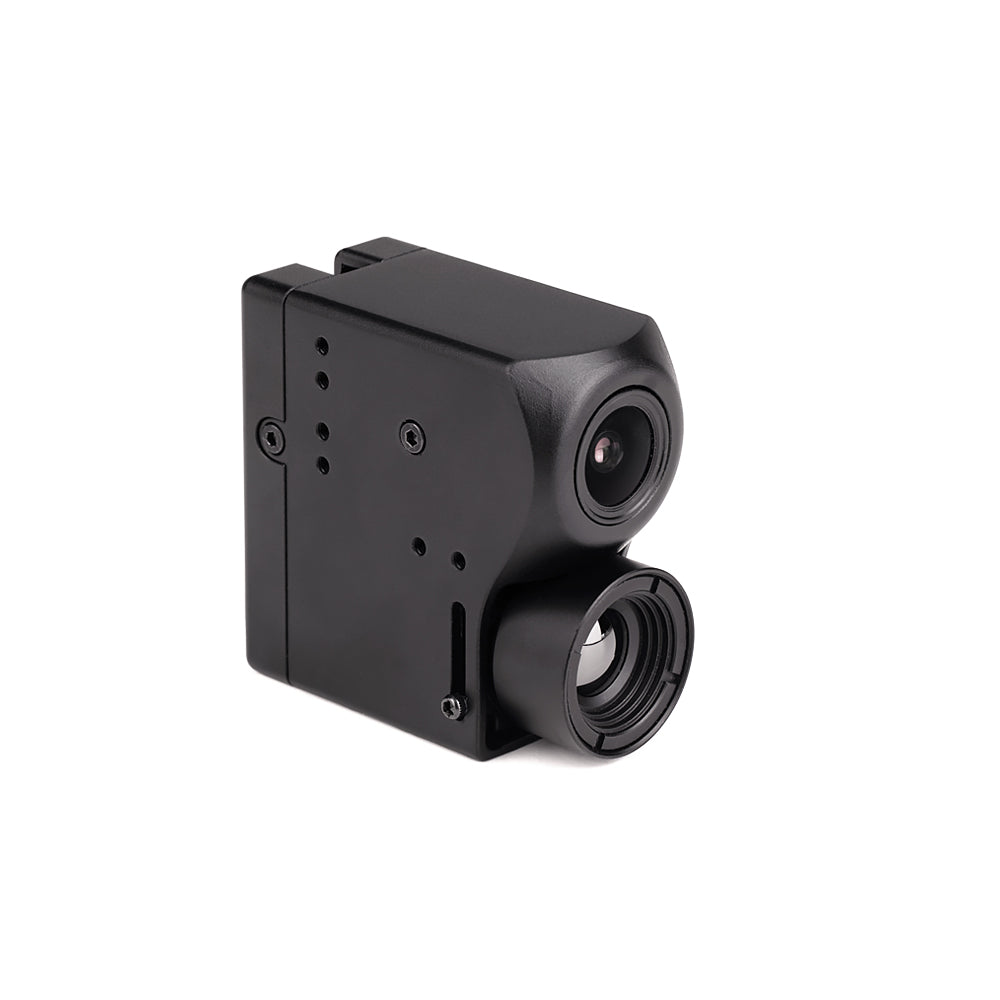 Axisflying ECO NAJA dual camera module with two front lenses in a compact black housing for FPV DIY builds