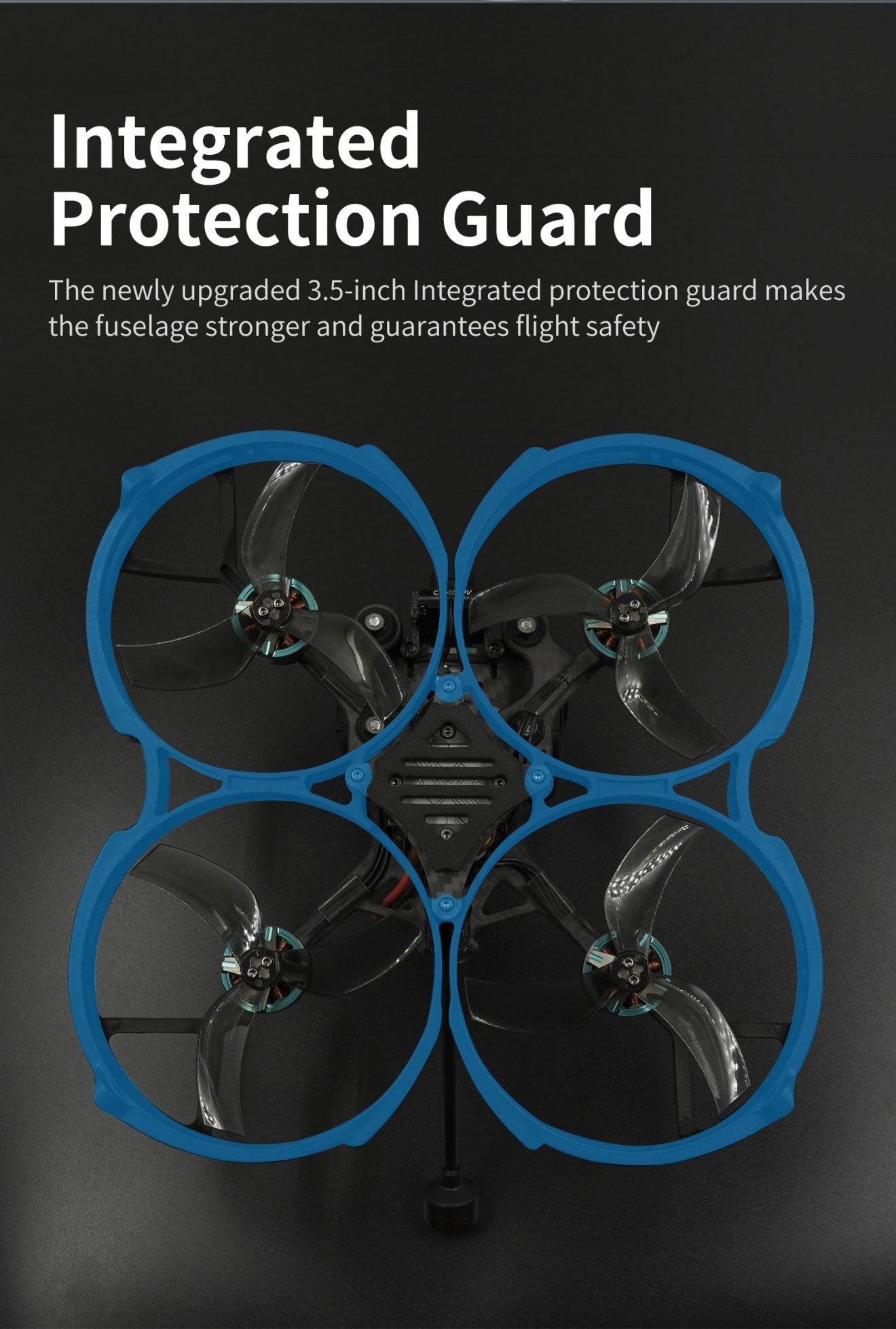 GEPRC CineLog35 FPV Drone - Analog CineWhoop 4S/6S Cinewhoop GR2004-1750KV / 2550KV Motor For RC FPV Quadcopter Freestyle Drone 9 GEPRC CineLog35 FPV Drone, Integrated Protection Guard The newly upgraded 3.5-inch Integrated protection guard makes the fuselage