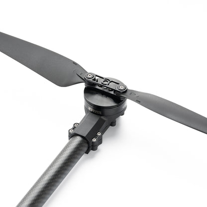MAD StableCore A508 drone arm with carbon fiber tube, motor mount, and folding propeller assembly