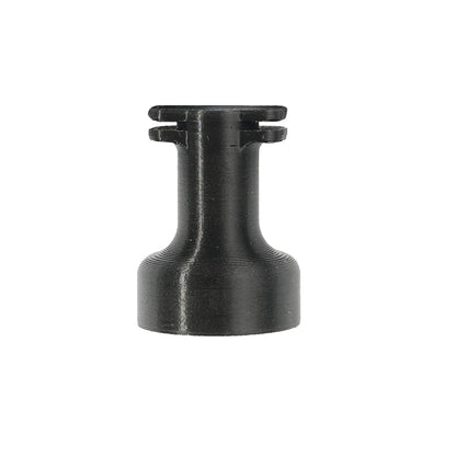 Handheld Support TPU Bracket, Black TPU handheld support bracket with flared base and top mounting lip, 3D-printed texture