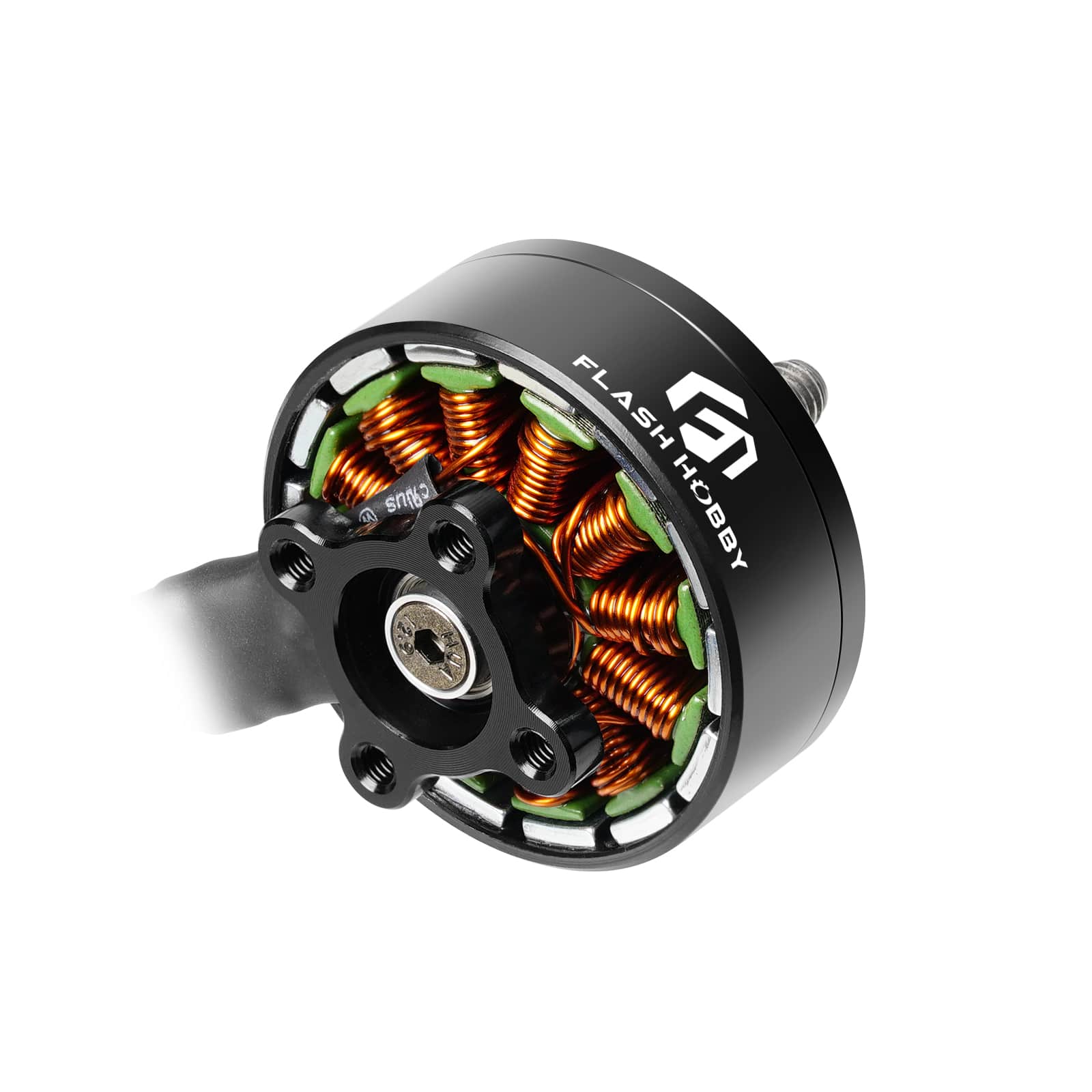 Flashhobby Arthur A3008 1150KV Brushless Motor, Flashhobby Arthur A3008 brushless outrunner motor with black housing, copper windings, and mounting base