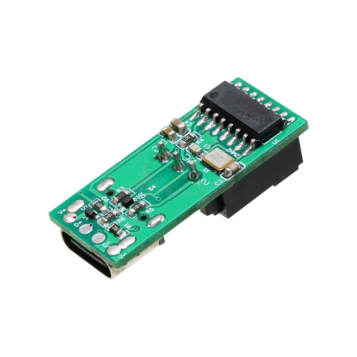 Flashhobby ESC USB linker programmer PCB with USB-C port and header pins for BLHeli/AM32 setup