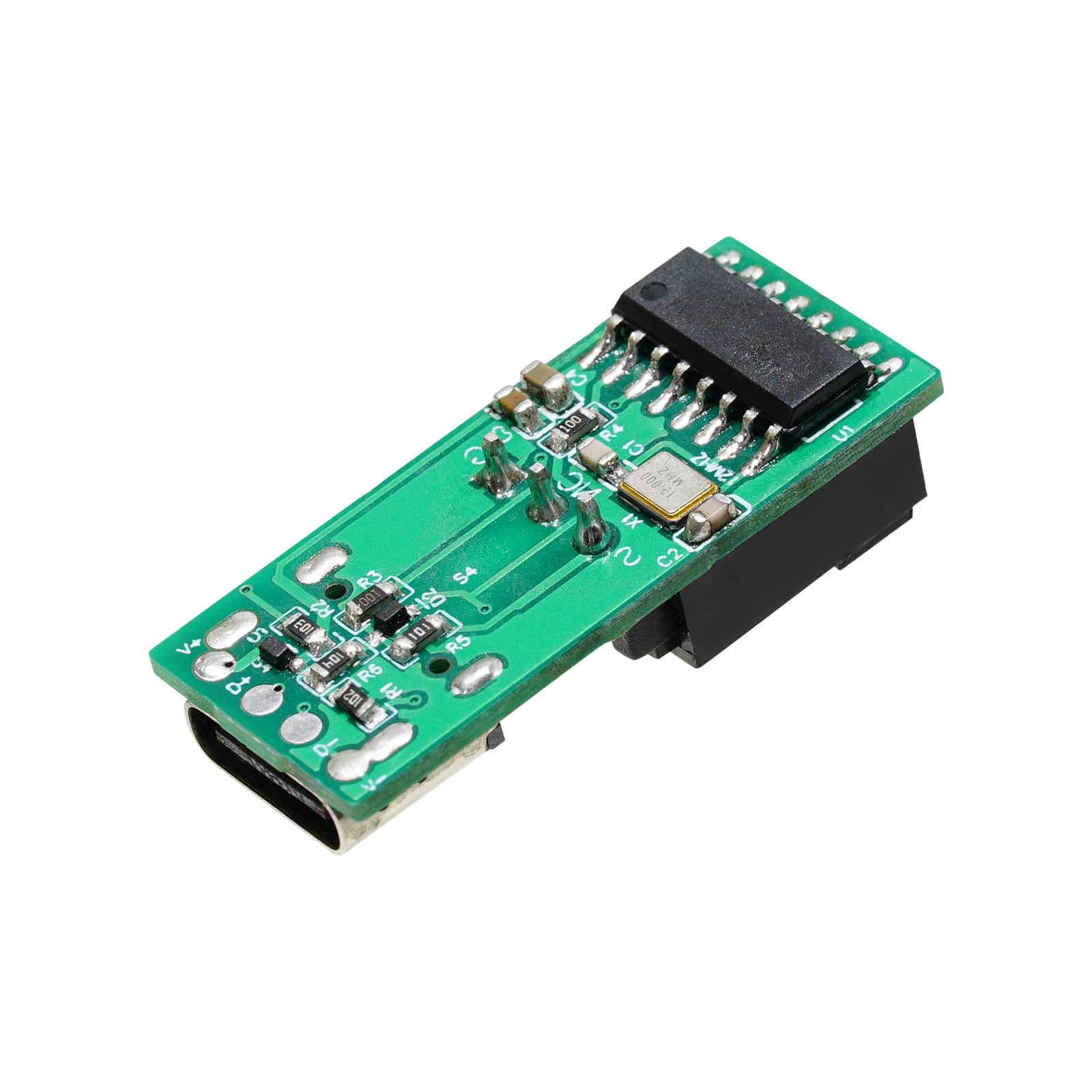 Flashhobby ESC USB linker programmer PCB with USB-C port and header pins for BLHeli/AM32 setup