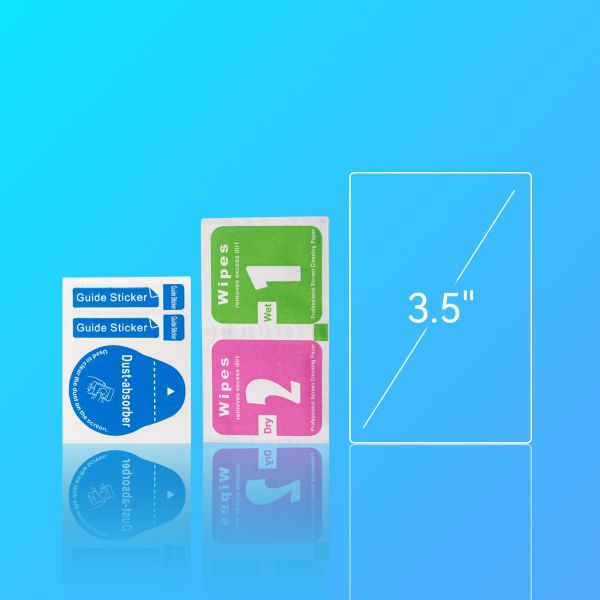 FrSky tempered glass screen protector kit for 3.5-inch radio screen with wipes and guide stickers