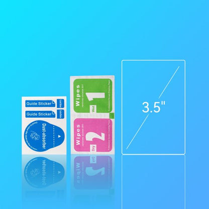 FrSky tempered glass screen protector kit for 3.5-inch radio screen with wipes and guide stickers