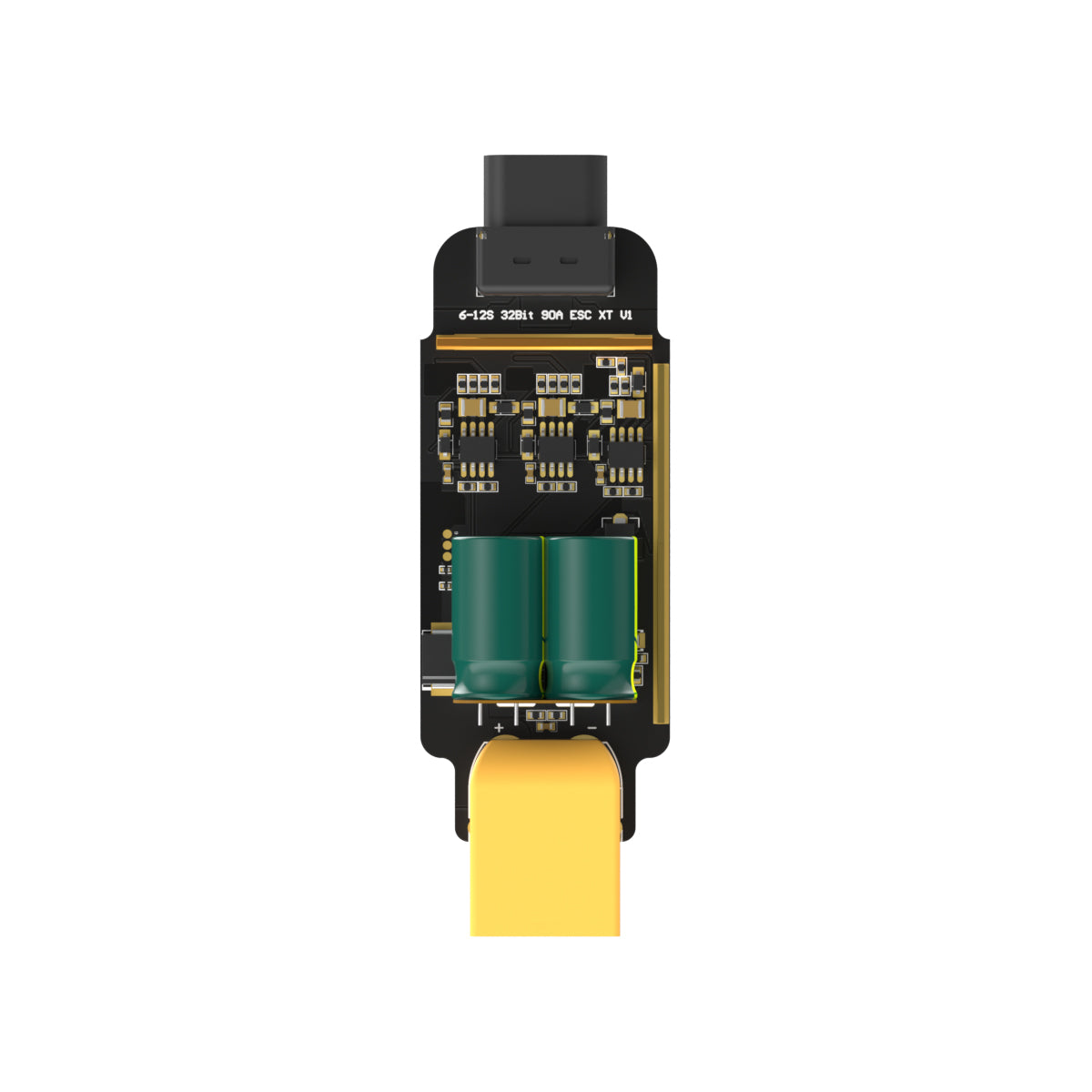 BrotherHobby Returner 6-12S 32Bit AM32 90A ESC, BrotherHobby Returner 6-12S 32Bit 90A ESC board with XT connector, dual green capacitors and power lead