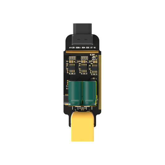 BrotherHobby Returner 6-12S 32Bit AM32 90A ESC, BrotherHobby Returner 6-12S 32Bit 90A ESC board with XT connector, dual green capacitors and power lead