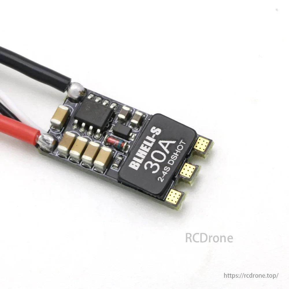 30A 20A BLHeli_S ESC, This ESC supports 2-4S FPV racing drones and offers 20A/30A current output with DSHOT600 digital protocol.