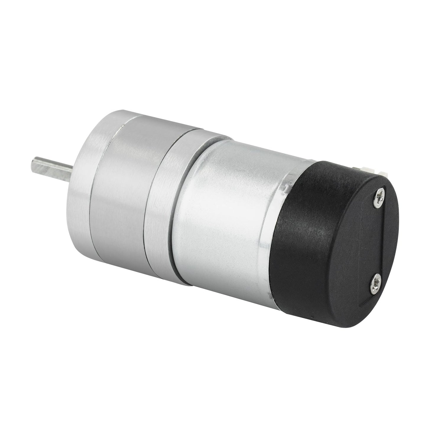 Yahboom MD310Z20 7.4V DC gear motor, angled view with D-shaft output and rear end cap