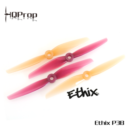 Ethix P3B Peanut Butter & Jelly 5.1in 2-blade FPV propellers with HQProp and Ethix logos