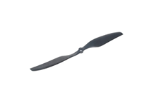 HQProp Slow Flyer Propeller, black two-blade propeller with center hub on white background