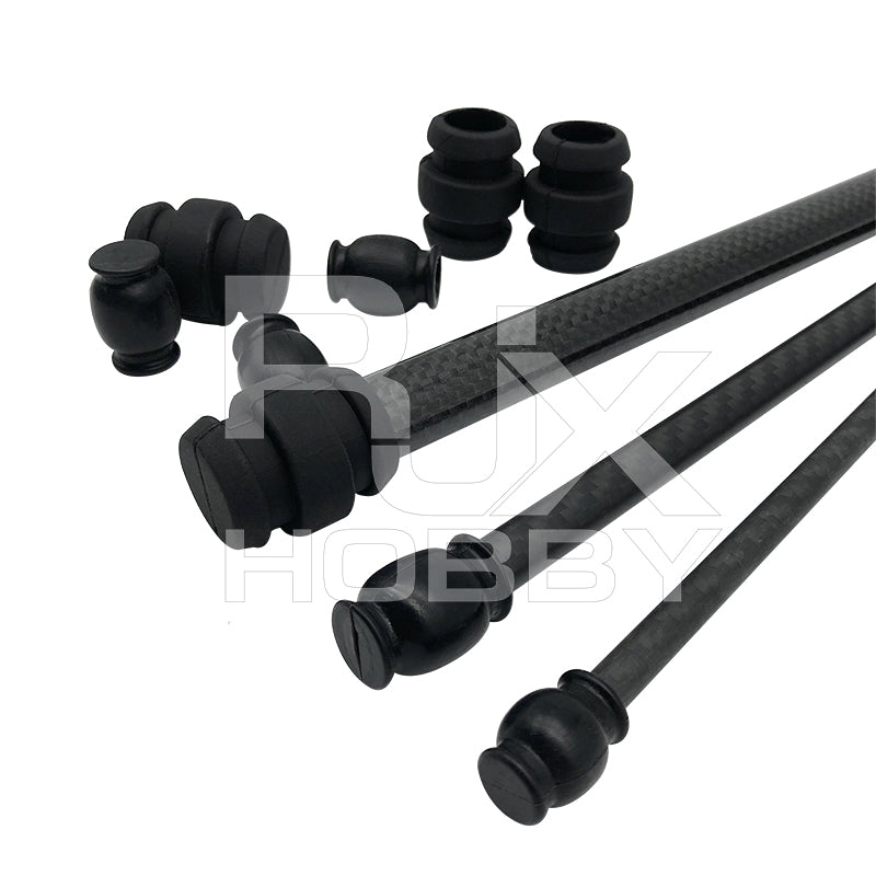 RJXHOBBY مجموعه ۴ عددی توپ سیلیکونی جذب ضربه جایگزین لوله کربنی فرود مولتی‌کوپتر در سایزهای ۸، ۱۰، ۱۶، ۲۰، ۳۰ میلی‌متر - قطعات DIY
