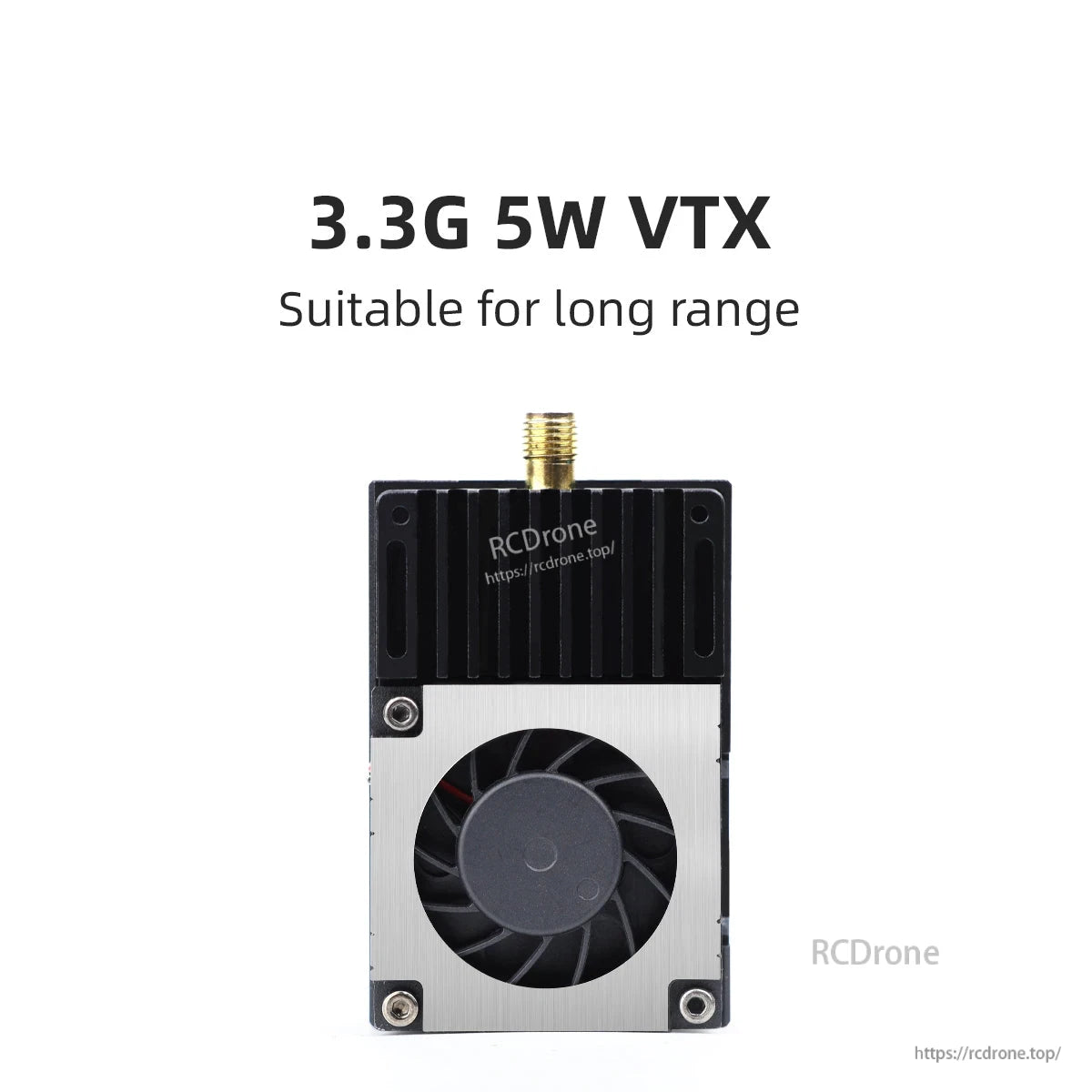 3.3G 5W SMA VTX Video Transmitter 3060-3500MHz 64CH IRC Tramp PIT/300mW/1W/3W/5W 2-8S
