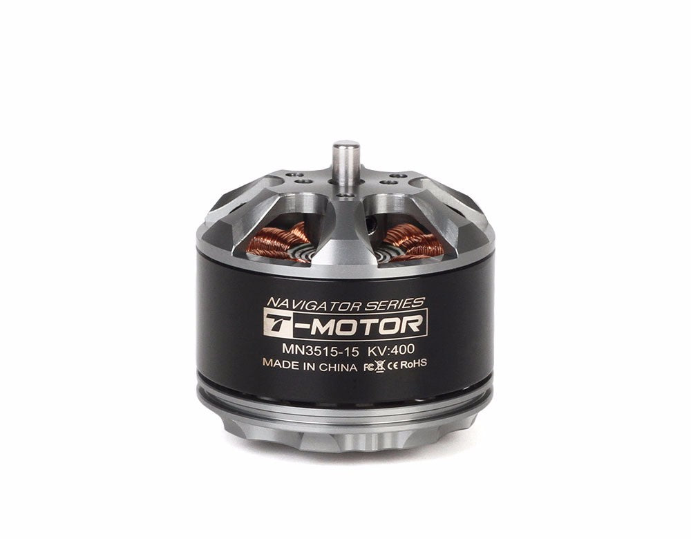 T-Motor Navigator Series MN3515-15 brushless motor with 400KV label and exposed copper windings