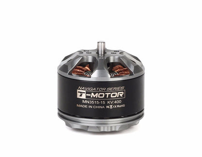T-Motor Navigator Series MN3515-15 brushless motor with 400KV label and exposed copper windings