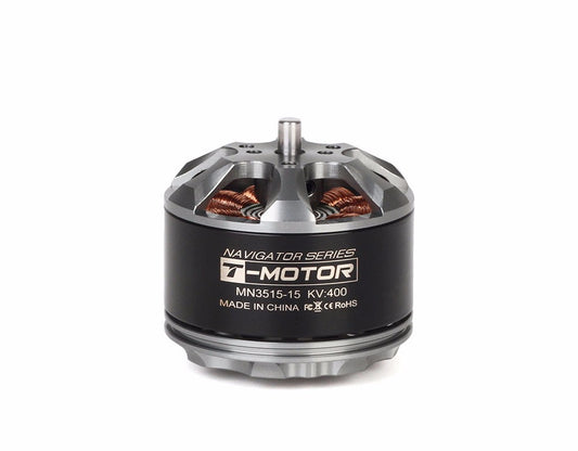 T-Motor Navigator Series MN3515-15 brushless motor with 400KV label and exposed copper windings