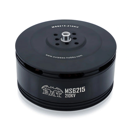 Surpass Hobby BAT MS6215 210KV brushless motor, angled top and side product view