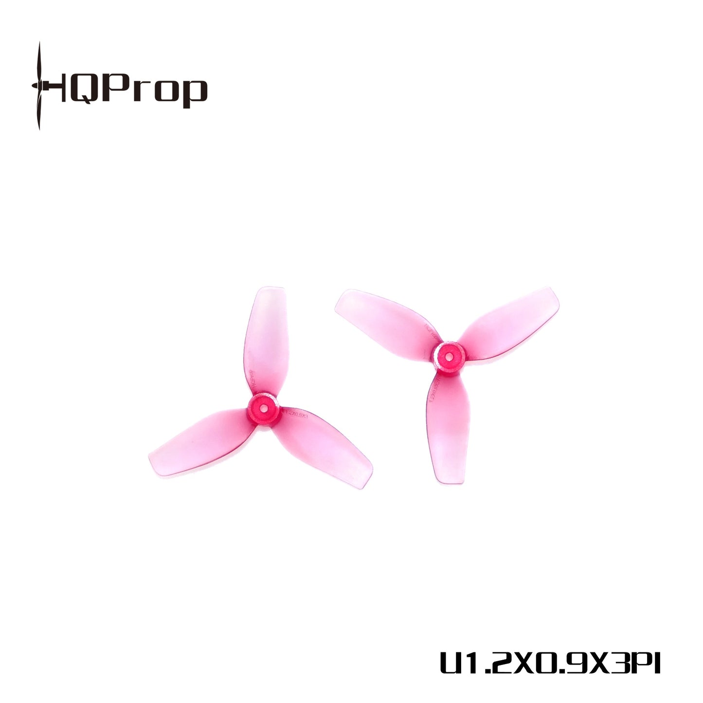 HQProp U1.2x0.9x3 pink 31mm 3-blade whoop propellers pair for 1mm shaft motors (CW/CCW)