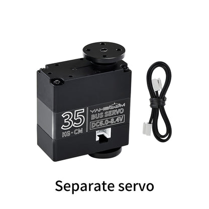 Yahboom 35KG·CM bus servo shown with included 3-pin connection cable (separate servo)