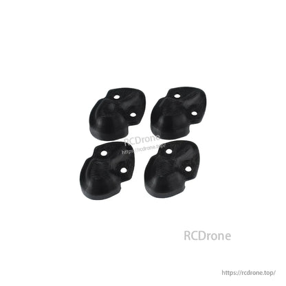 Set of four black 3D-printed mounting brackets with screw holes for FPV SEEKER 5 HD drone frame