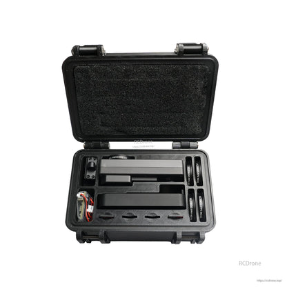 Open 3D printed storage box with foam insert compartments for Flywoo Naked GoPro Action Camera 2.0/2.1 parts