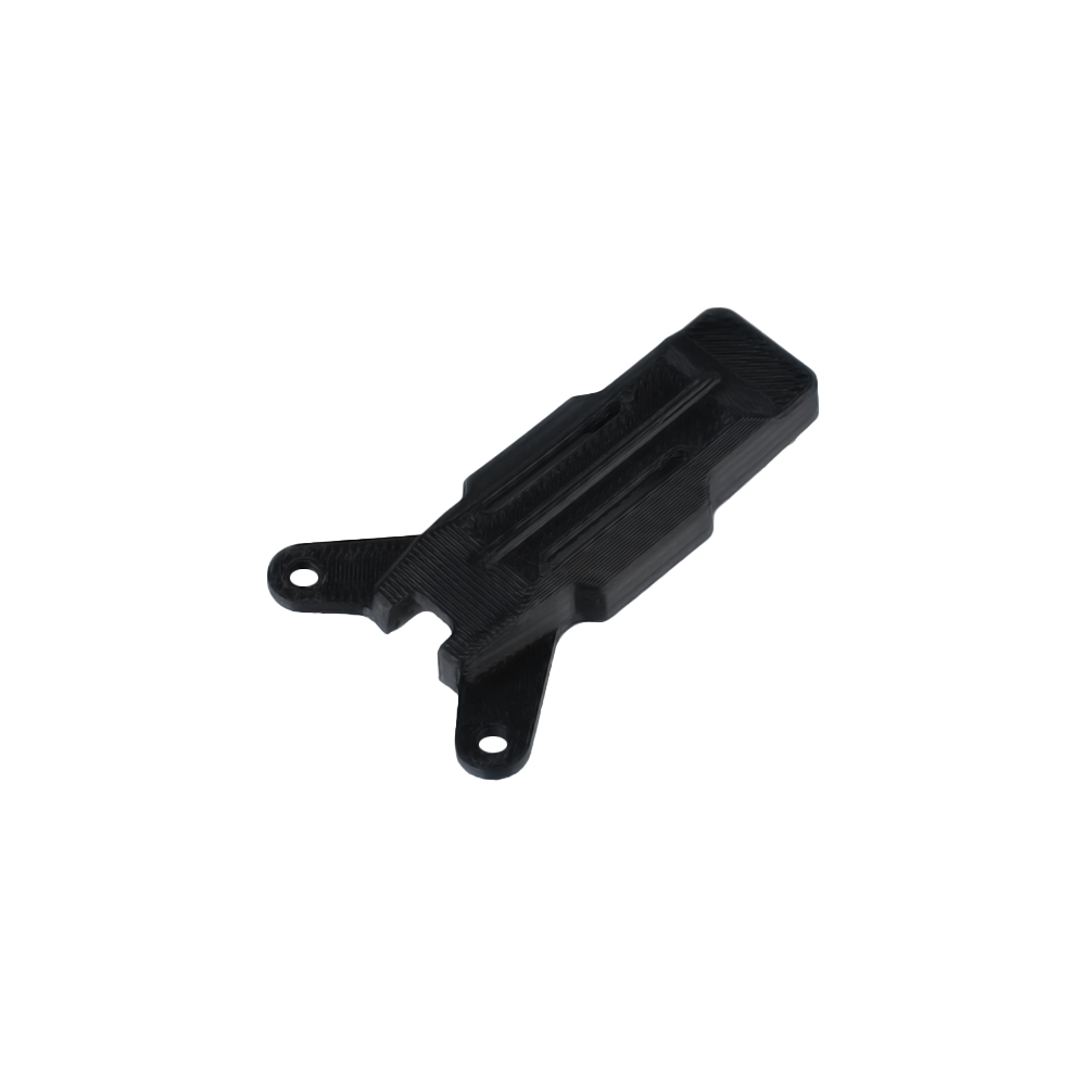 Black 3D printed FPV drone GPS/antenna mounting bracket with two screw holes for SEEKER 5 HD frame