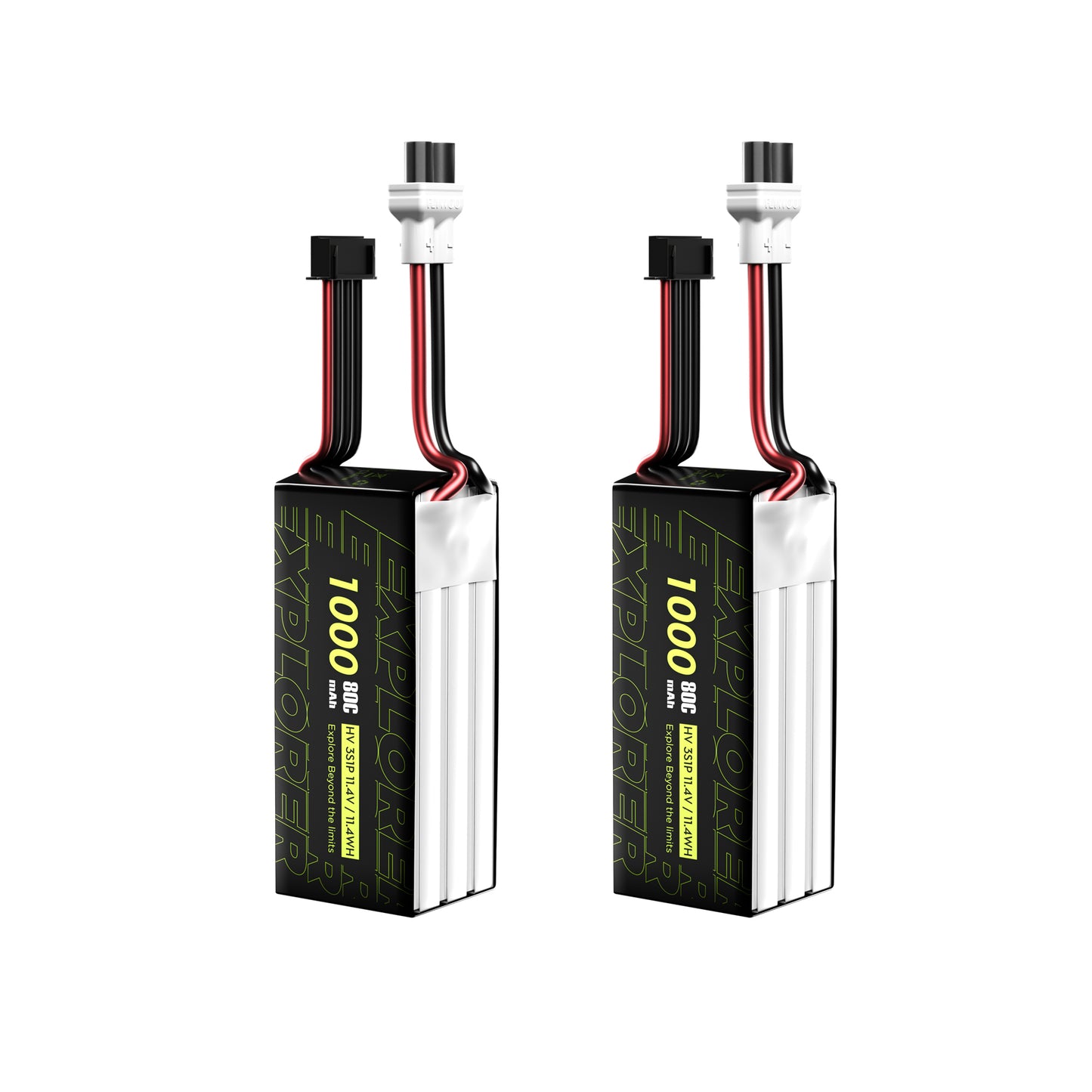 2PCS Flywoo Explorer 1000mAh LiHV 3S 80C Battery （Flywoo XT30UP）