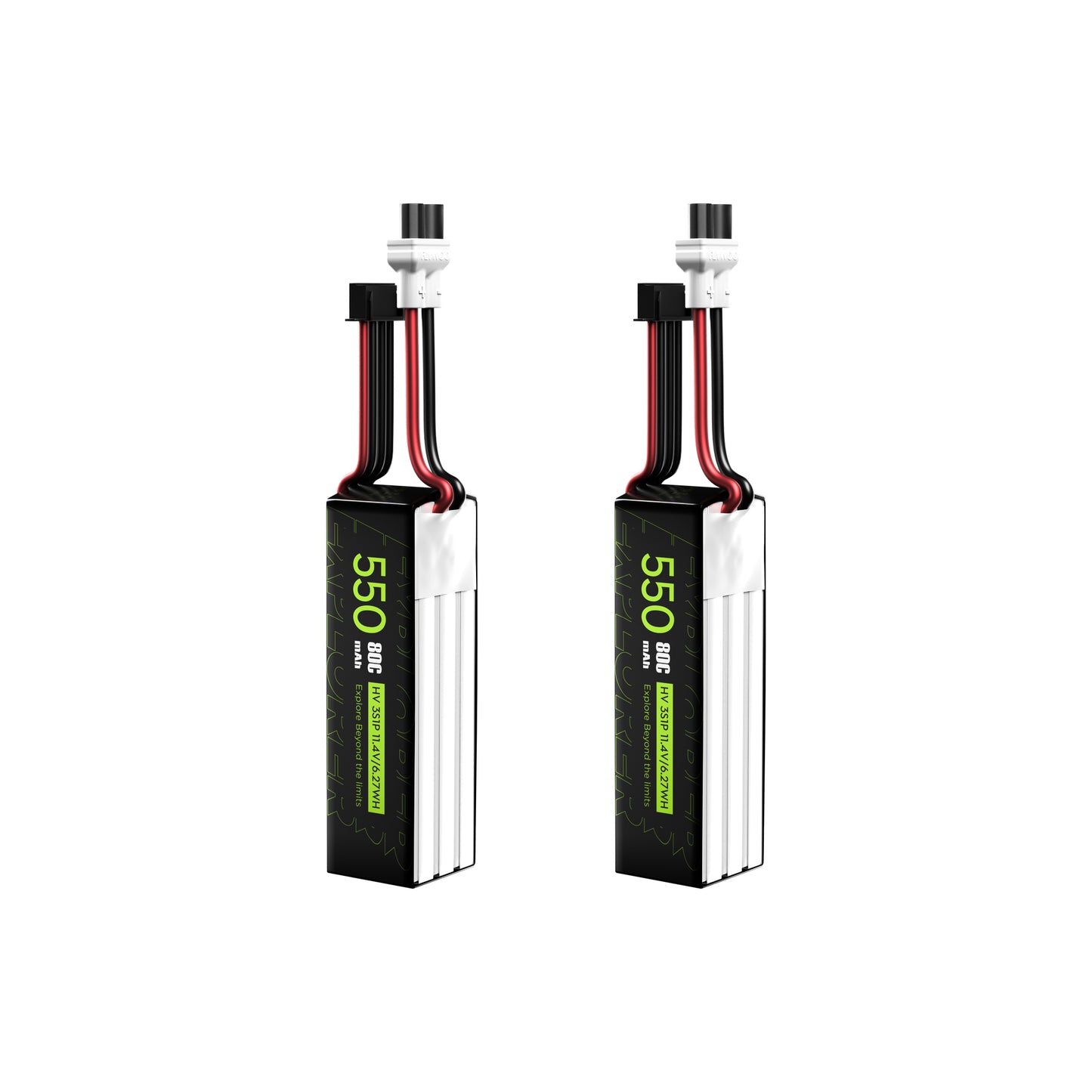 2 ADET Flywoo Explorer 550mAh LiHV 3S 80C Pil (Flywoo XT30UP)