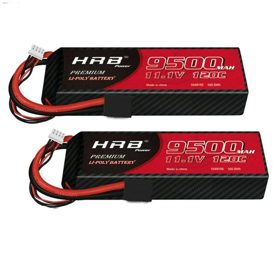 HRB 3S Lipo Batterij 11.1V 9500mah - 120C Hard Case XT60 T EC2 EC3 EC5 XT90 XT30 voor Voor RC Auto Vrachtwagen Monster Boot Drone RC Speelgoed