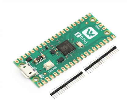 Raspberry Pi Pico 2 Microcontroller Board, RP2350, Dual-Core Arm/RISC‑V, 520KB SRAM, 4MB Flash, 26 GPIO, 1.8–5.5V