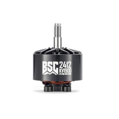 MAD BSC2412 V1.0 1900KV brushless FPV drone motor with black can, top shaft, and BSC2412 KV1900 marking