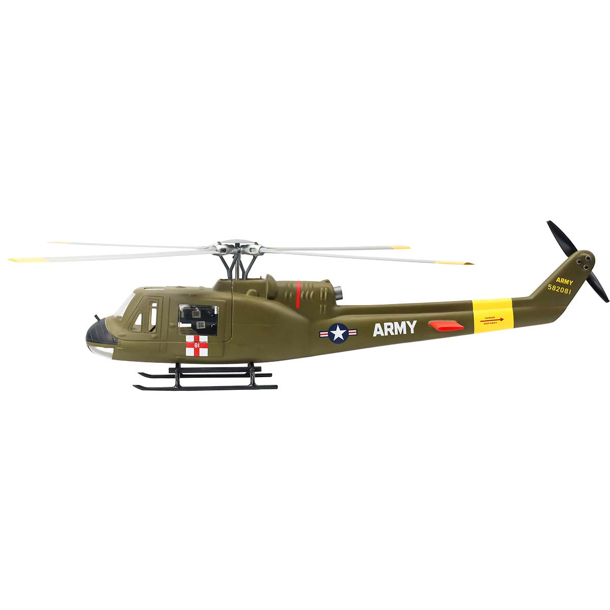 Flywing UH-1 Huey V4 RC Helicopter – 4-Blade ACE GPS, 74 cm Scale, 24 min Flight, RTF/PNP, Return-to-Home
