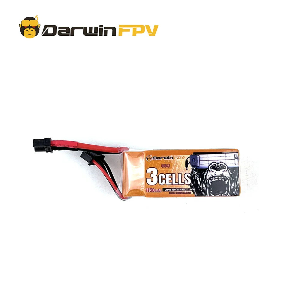 Label-side close view of 3-cell 1150mAh LiPo battery with XT30 and balance lead