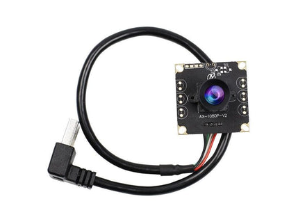 Yahboom 2MP 1080P USB drive-free camera module with lens board and angled USB cable
