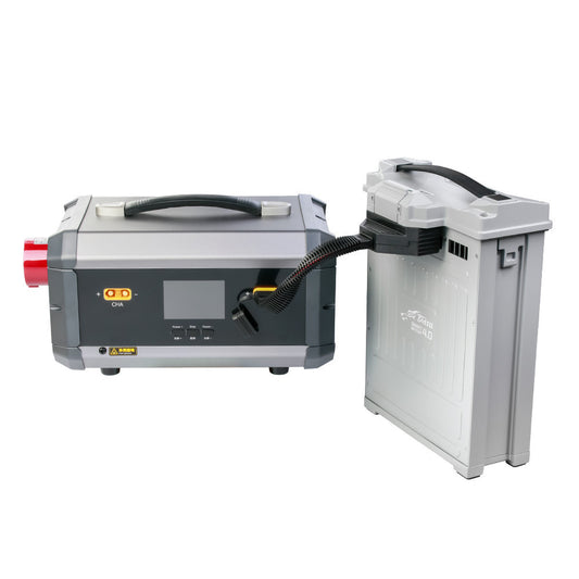 TATTU TA7200PRO Dual Channel Smart Charger, TATTU TA7200PRO dual-channel smart battery charger with LCD control panel and external power module