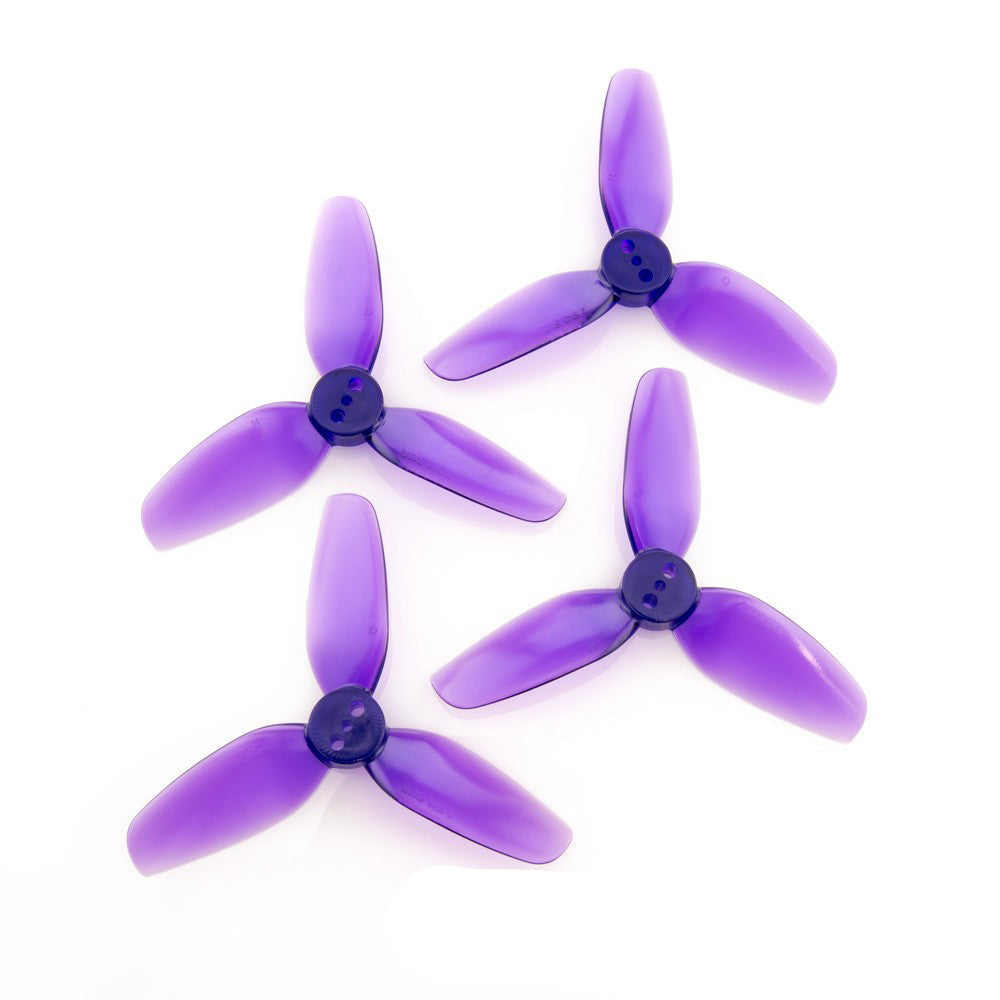 HQ Durable Prop T2.5x3.5x3 2.5in 3-blade polycarbonate propellers set, purple (2CW+2CCW)