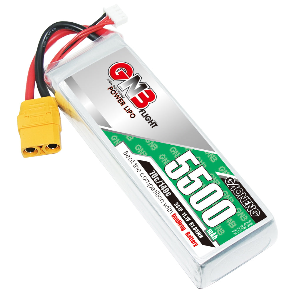 GAONENG GNB 3S 11.1V 5500mAh 70C LiPo Battery Pack XT90 (GNB55003S70A) for RC Models