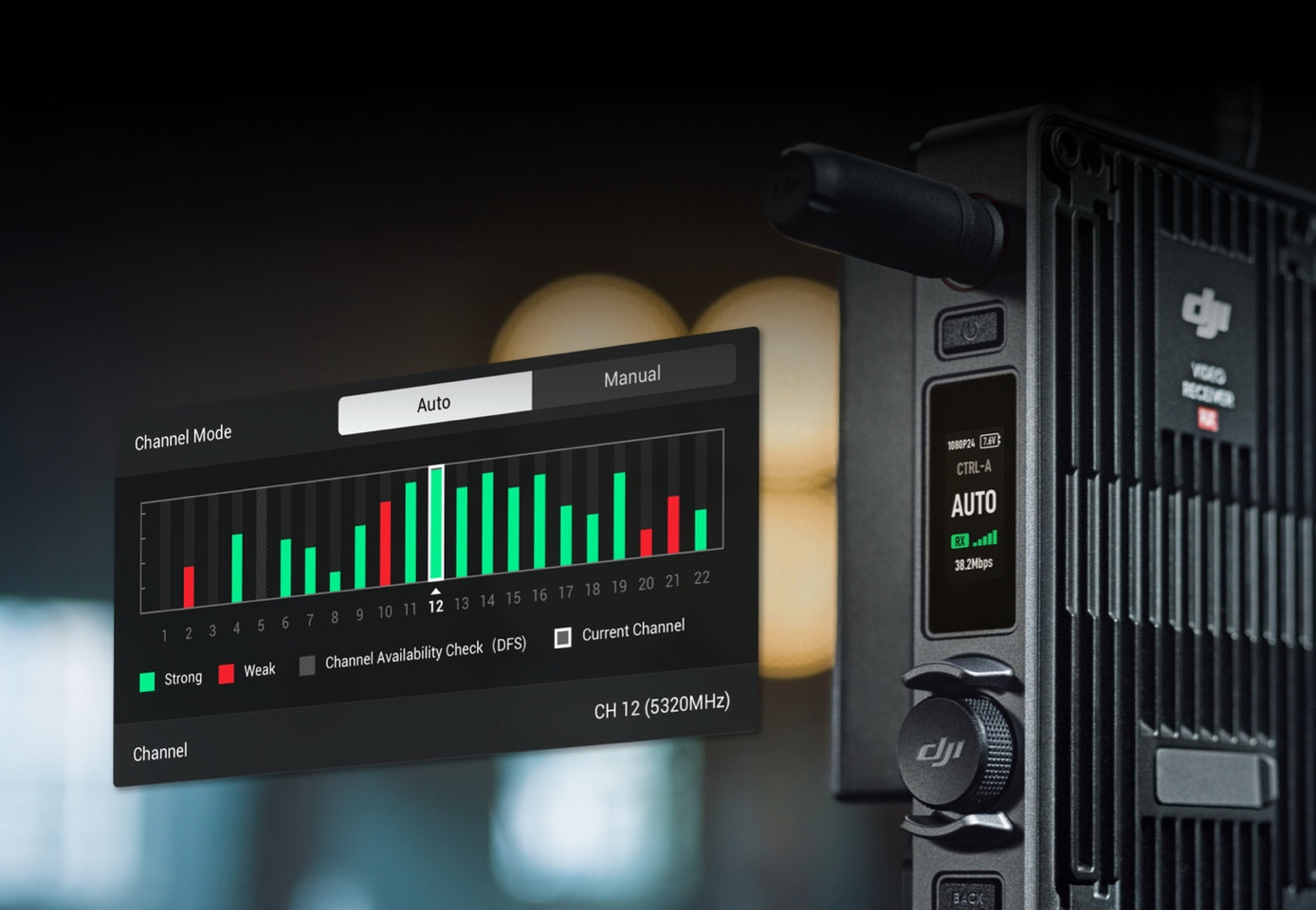 DJI Transmission - 20,000ft 1080p/60fps Wireless Video Transmission with Video Transmitter and Video Receiver VTX VRX (Standard / High-Bright Monitor Combo) 20 DJI Transmission, DJI Video Receiver: 3 hours 50 minutes Tested at room temperature (25°