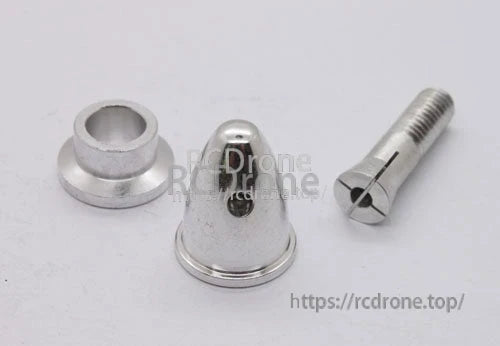 Adapter components shown with RCDRONE watermark and website URL, parts laid out separately