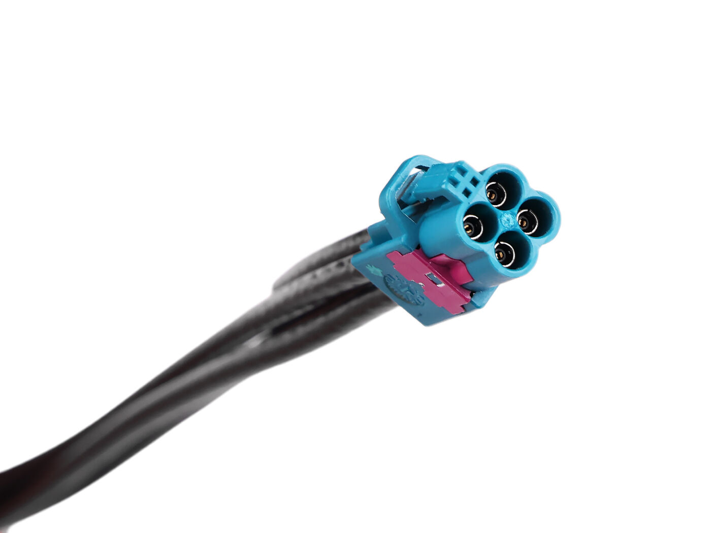 Mini-Fakra 4-in-1 Cable 0.5m Female-to-Female, Rosenberger GMSL2, Mini-Fakra to Fakra-Z, -40℃~85℃, 500mm