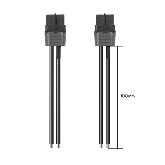 Flywoo XT60H black power connector pigtail leads with 100mm wire length, female and male pair