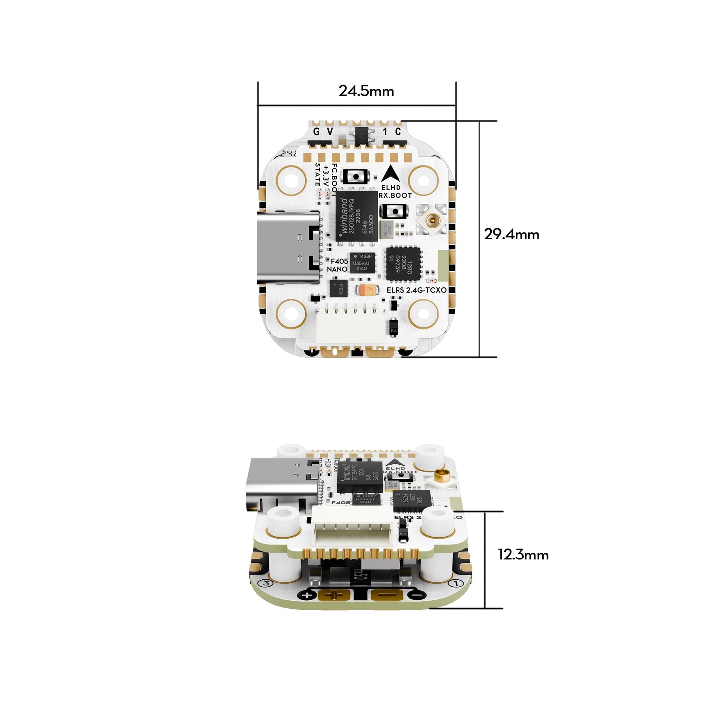 GOKU GN405 Nano HD 35A Stack V3 W/ TXCO ELRS 2.4g Plug&Play O4 / O4 Pro