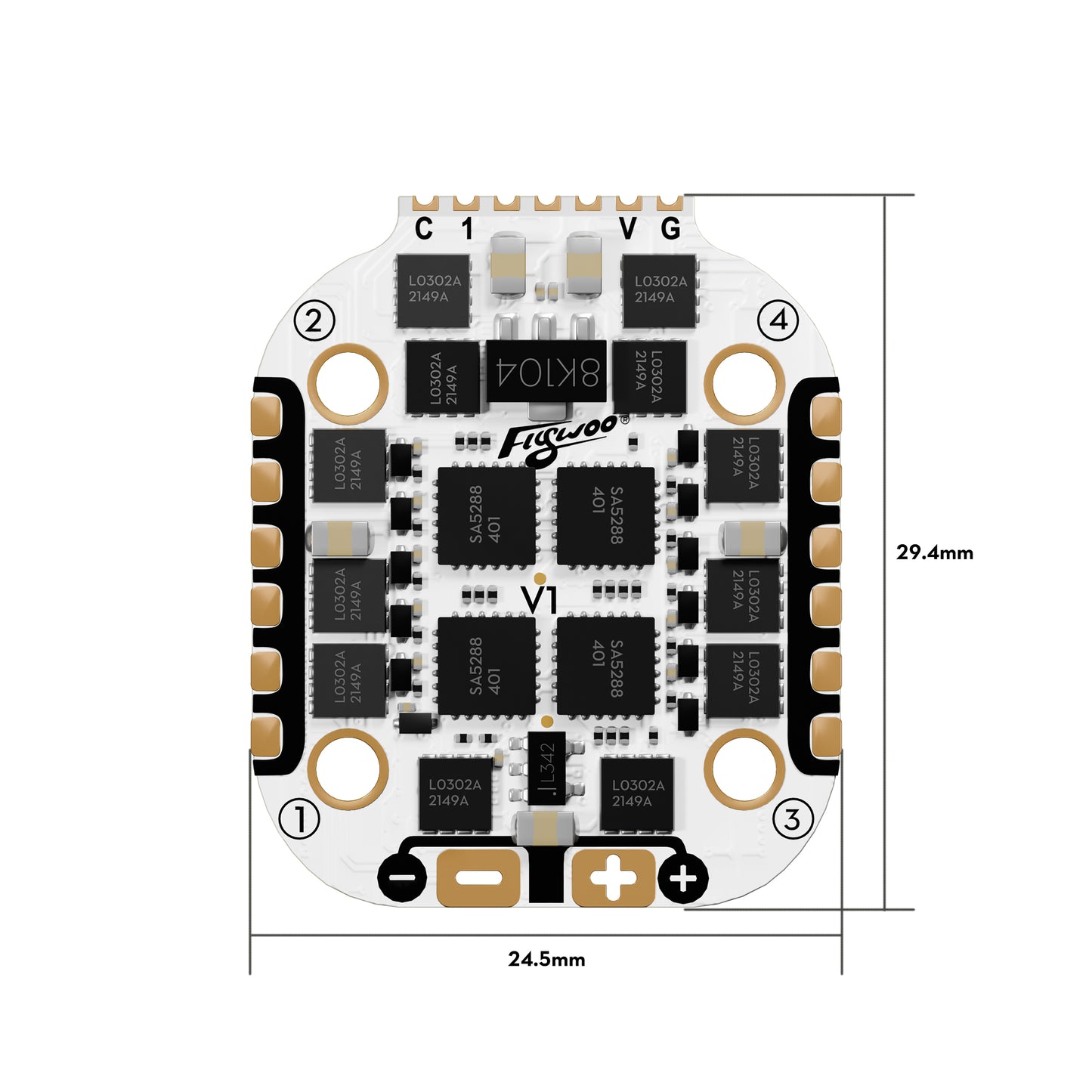 GOKU GN405 Nano HD 35A Stack V3 W/ TXCO ELRS 2.4g Plug&Play O4 / O4 Pro