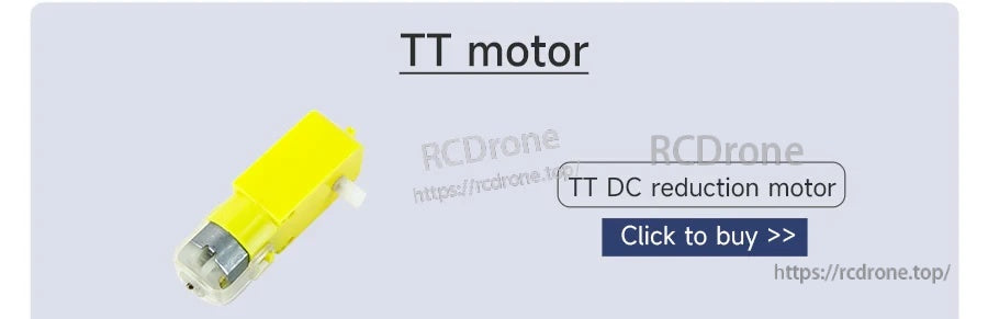 TT DC reduction motor example graphic indicating TT motor compatibility